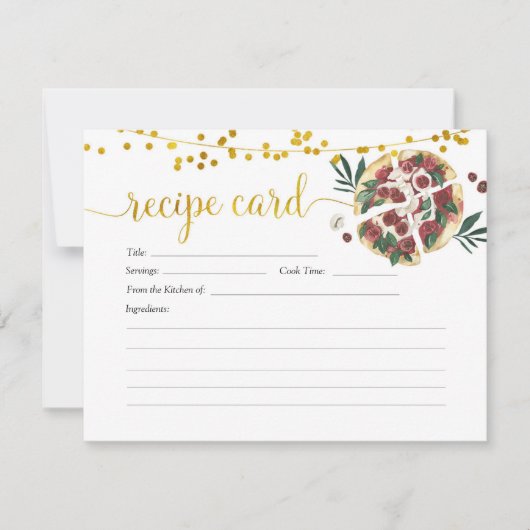 Invitation Tout ce dont vous avez besoin est Love and Pizza R (Devant)