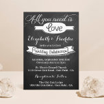 Invitation Tout ce dont vous avez besoin est Love Chalkboard<br><div class="desc">Tout Ce Dont Vous Avez Besoin Est Love Chalkboard Mariage Collection - Invitations.</div>