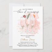 Invitation Tout ce dont vous avez besoin est Love & Mimosas F (Devant)