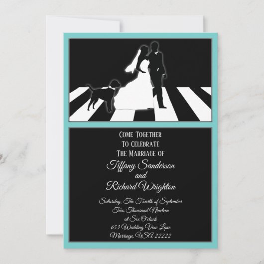 Invitation Tout Ce Dont Vous Avez Besoin Est Love Music Chien (Devant)