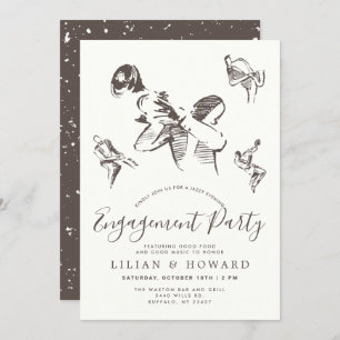 Invitation Tout ce jazz   Jazz Them Engagement Party