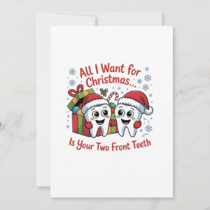 Invitation Tout ce que je veux pour Noël, ce sont vos deux de