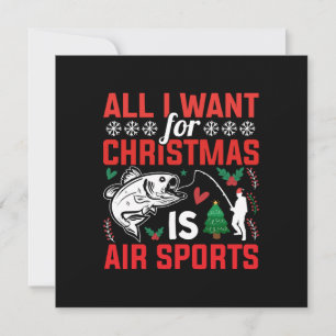 Invitation Tout ce que je veux pour Noël est des sports aérie