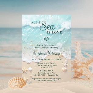 Invitation Tout ce que je vois est amour Vagues océaniques Fê