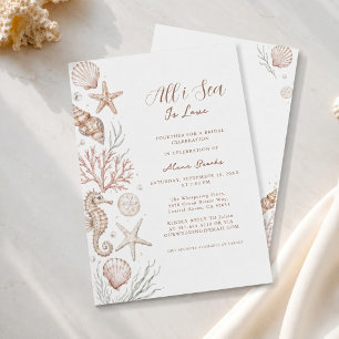 Invitation Tout ce que je vois est l'amour Art de coquille ne