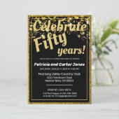 Invitation Tout cela Parties scintillant 50e anniversaire (Debout devant)