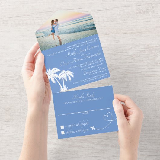 Invitation tout compris pour mariage sur la plage (Déchirure)