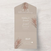 Invitation Tout Compris Terreux de Pampas Dessiné  (À l'intérieur)