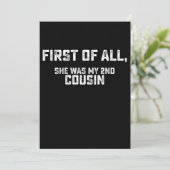 Invitation Tout D'Abord Elle Était Mon 2E Cousin (Debout devant)