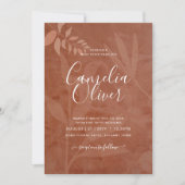 Invitation Tout-en-1 Mariage de superposition en terre cuite  (Devant)