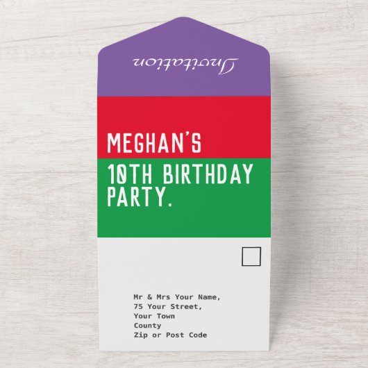 Invitation Tout En Un 10e fête d'anniversaire tout en un (Dehors)