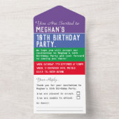 Invitation Tout En Un 10e fête d'anniversaire tout en un (À l'intérieur)