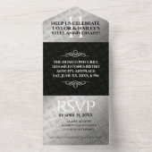 Invitation Tout En Un 11ème anniversaire de Mariage en acier (À l'intérieur)