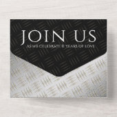 Invitation Tout En Un 11ème anniversaire de Mariage en acier (Verso)