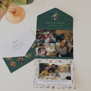 Invitation Tout En Un 12 Jours de Noël   Collage photo de vacances