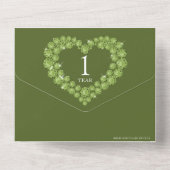 Invitation Tout En Un 1ère période mariage photo d'anniversaire (Verso)