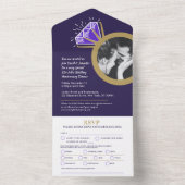 Invitation Tout En Un 21e anniversaire de mariage alliance d'éternité en (À l'intérieur)