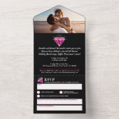 Invitation Tout En Un 2e anniversaire de mariage garnet gemstone (À l'intérieur)