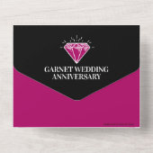 Invitation Tout En Un 2e anniversaire de mariage garnet gemstone (Verso)
