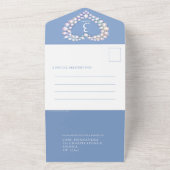 Invitation Tout En Un 3e cristal mariage anniversaire photo bleu clair (Dehors)