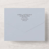 Invitation Tout En Un 3in1 Dusty Blue Mason Jars Lumières Mariage RSVP T (Verso)