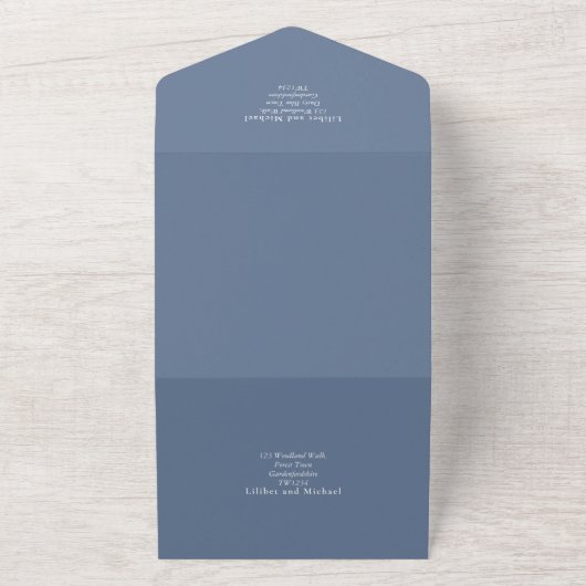 Invitation Tout En Un 3in1 Monogramme Tournesols Pampas Mariage en herbe (Dehors)