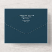 Invitation Tout En Un 3in1 Purple Blue Gold AGATE Mariage RSVP Al (Verso)