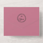Invitation Tout En Un 40e anniversaire de mariage moderne Rubis  (Verso)