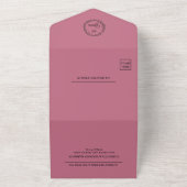 Invitation Tout En Un 40e anniversaire de mariage Rubis Moderne  (Dehors)