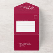 Invitation Tout En Un 40e anniversaire de mariage Rubis repas RSVP photo (Dehors)