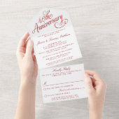 Invitation Tout En Un 40e anniversaire du Mariage de Ruby (Déchirure)