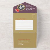 Invitation Tout En Un 40e anniversaire du mariage Ruby repas bague RSVP  (Dehors)