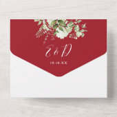 Invitation Tout En Un 40th Wedding Anniversary Greenery Floral (Verso)