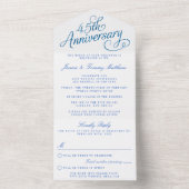 Invitation Tout En Un 45e anniversaire du Mariage Sapphire (À l'intérieur)