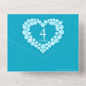 Invitation Tout En Un 4e topaz mariage anniversaire photo bleu (Verso)