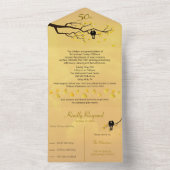 Invitation Tout En Un 50e anniversaire de mariage de tourtereaux (À l'intérieur)