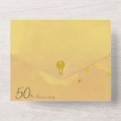 Invitation Tout En Un 50e anniversaire de mariage de tourtereaux (Verso)