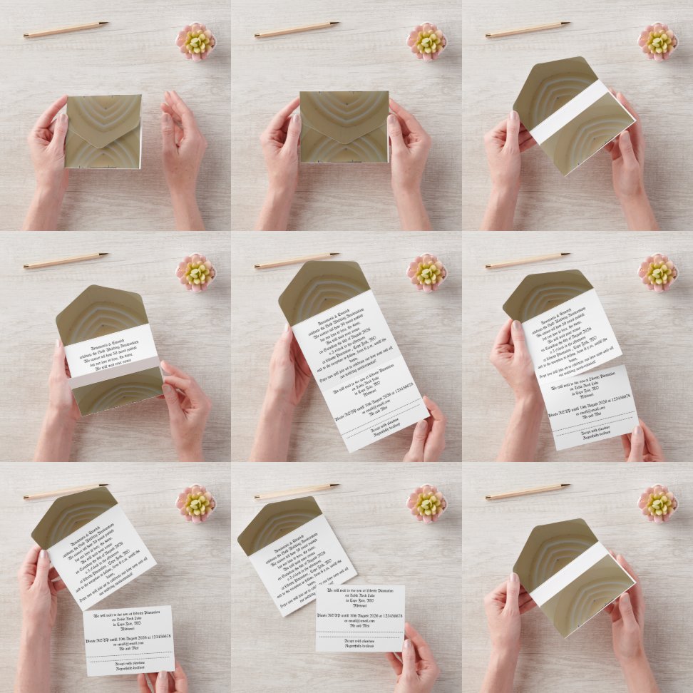 Invitation Tout En Un 50e anniversaire de mariage d'or