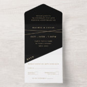 Invitation Tout En Un 50e anniversaire du Mariage d'or (À l'intérieur)