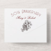 Invitation Tout En Un 50e anniversaire prospère - (Verso)