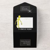 Invitation Tout En Un 50e anniversaire 👽 UFO Alien parti d'enlèvement (Dehors)