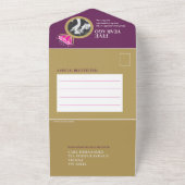 Invitation Tout En Un 5e anniversaire mariage fête rose tourmaline (Dehors)