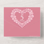 Invitation Tout En Un 5e anniversaire mariage rose quartz photo (Verso)