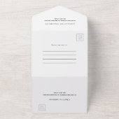 Invitation Tout En Un 60e anniversaire blanc or étoiles fête photo RSVP (Dehors)