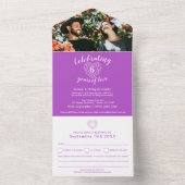 Invitation Tout En Un 6e anniversaire de mariage améthyste violet RSVP p (À l'intérieur)