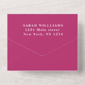 Invitation Tout En Un 70e anniversaire Pink Magenta Simple Moderne (Verso)