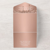 Invitation Tout En Un 80e anniversaire Rose de fête Gold Bold Chic Moder (Dehors)