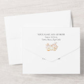 Invitation Tout En Un 85e anniversaire Citrouille de fête Feuilles d'aut (Verso)