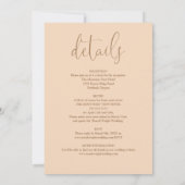 Invitation Tout En Un À Nous Faisons Coeur Soft Peach Mariage (Dos)