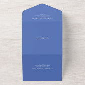 Invitation Tout En Un Addison Bleu Classique Mariage élégant (Dehors)